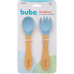 KIT TALHER DE SILICONE E BAMBU - AZUL