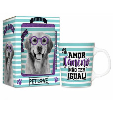 CANECA PORCELANA 280ML - PETS GOLDEN