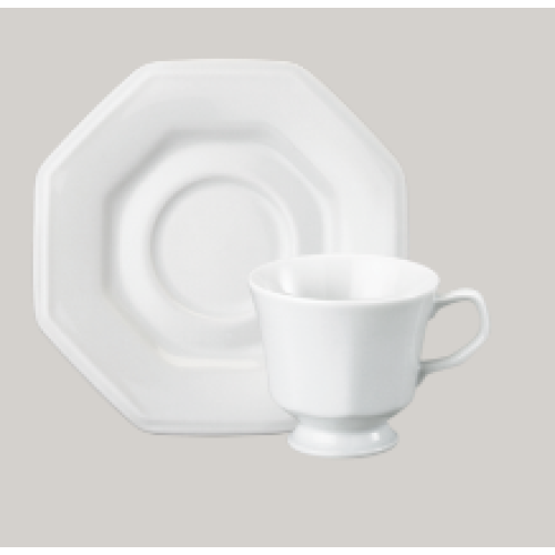 Xicara Cha Com Pires 200ml Prisma Porcelana Schmidt